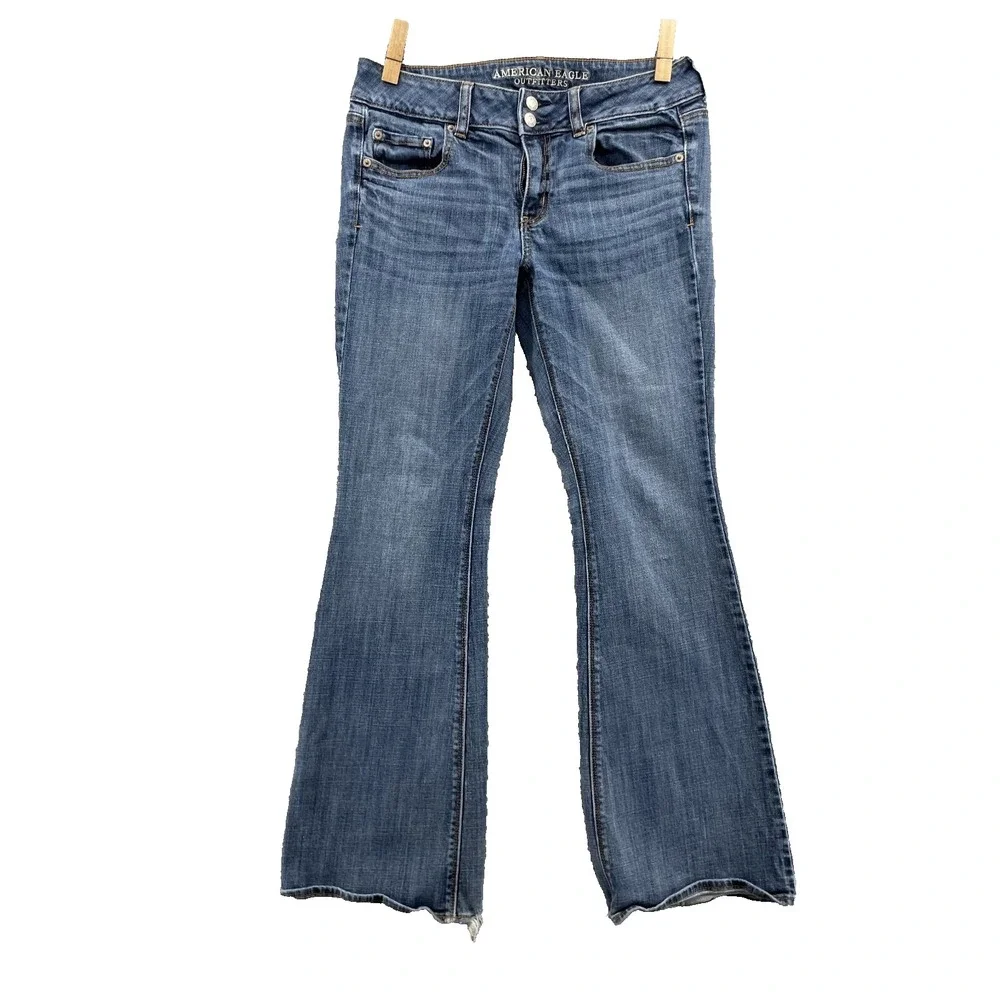 American Eagle Artist Flare Jeans Women 10 Boot 70's Western Outdoor Cowgirl Y2k